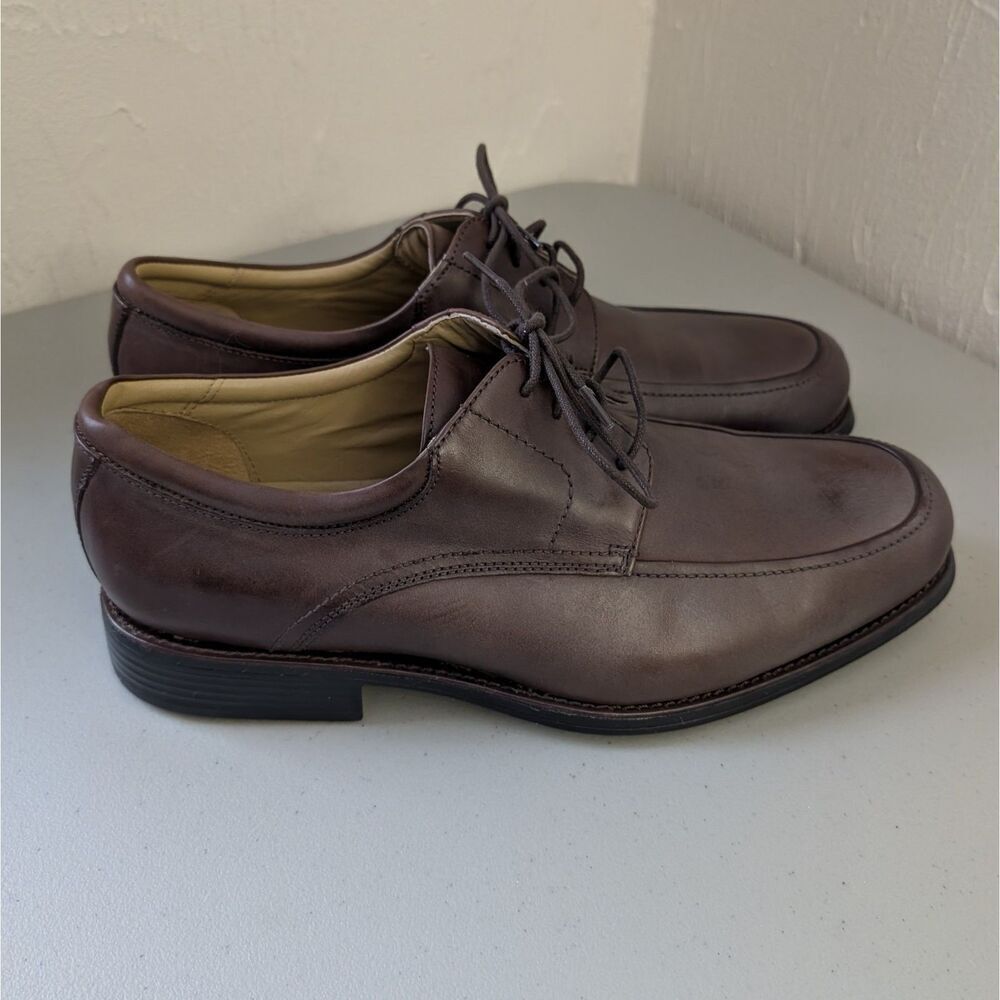 Johnston & Murphy Sheepskin Mens Size 12 Brown Leather Oxfords